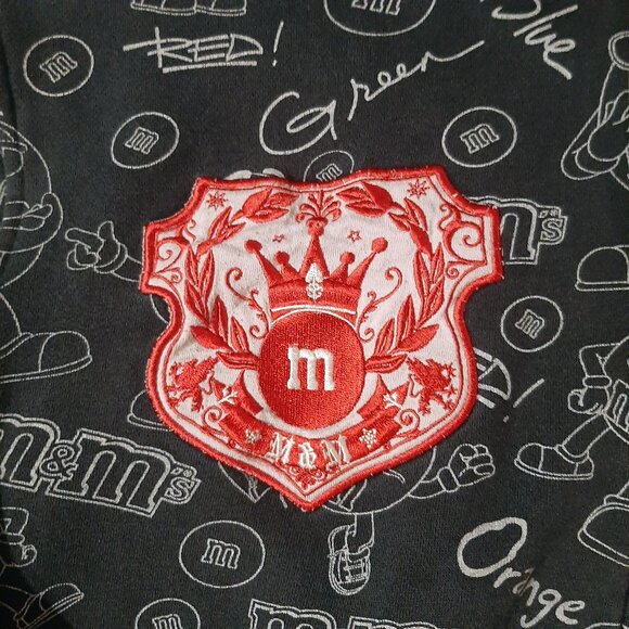 Vintage M&M's hoodie by JH Design all over print hooded Jacket Unisex Size Large - Picture 4 of 11